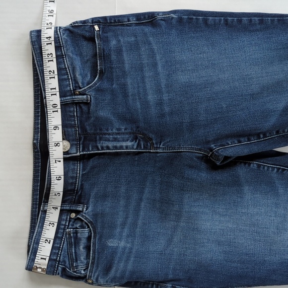 Chico's Distressed Whiskering Skinny Jeans 4R Blue - Picture 13 of 16